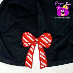 Side Bow Appliqué for Sweatshirt Garment 3 sizes