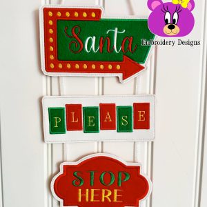 Retro Santa Stop Here Sign 2 Sizes