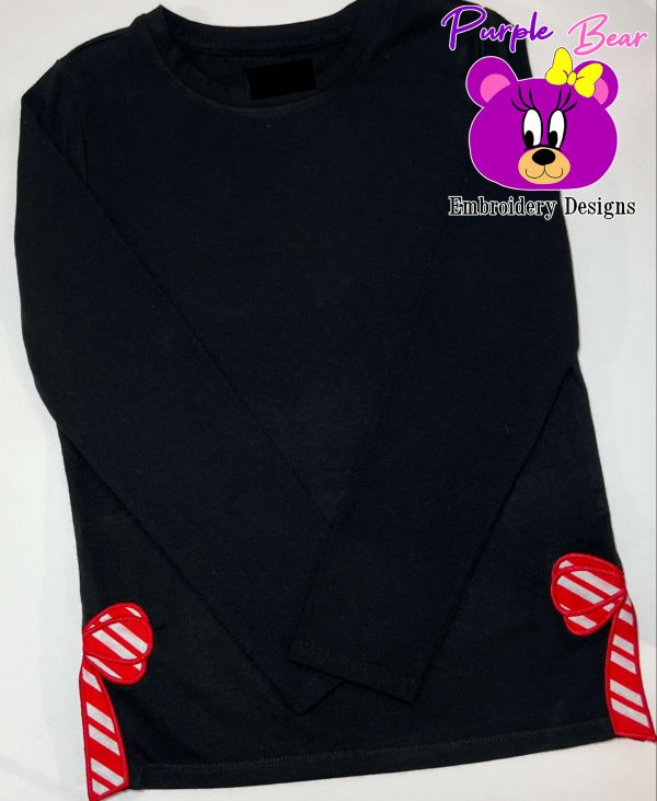 Side Bow Appliqué for Sweatshirt Garment 3 sizes - Image 2