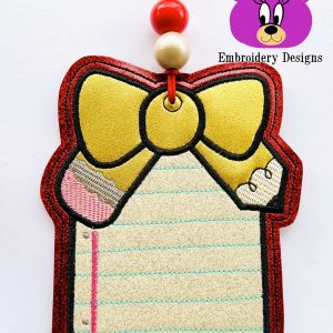 Pencil Bow Ornament 2 sizes