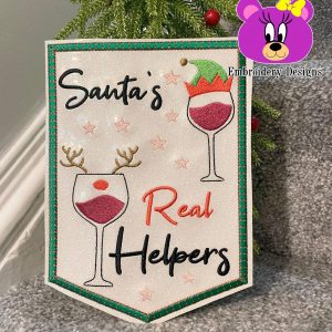 Santa's Real Helpers Hanger 3 sizes
