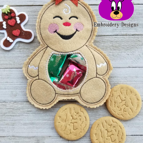 Ginerbread Girl Treat Holder 4 sizes