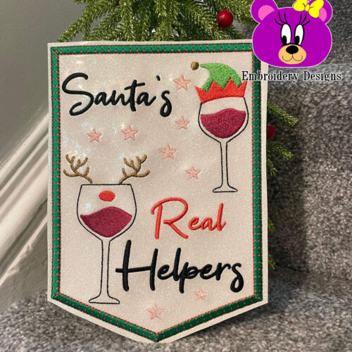 Santa's Real Helpers Hanger 3 sizes