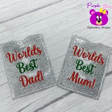 Words Best Mum/Mom/ Dad etc Gift Card holders 14 names