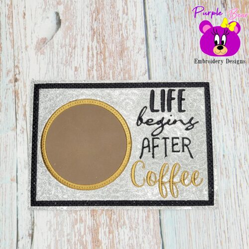 Life Starts after Coffee Mug Rug