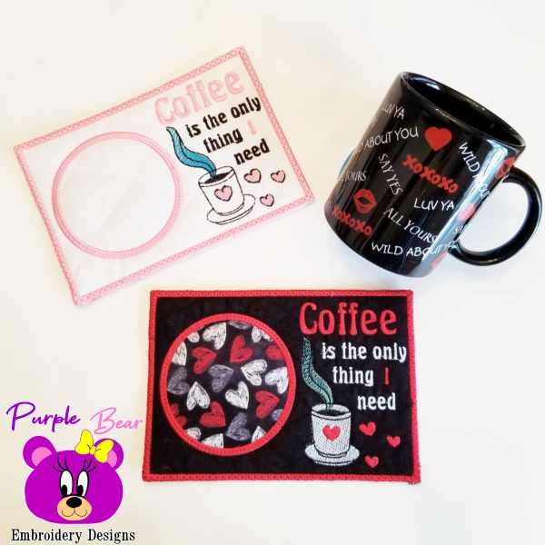 Coffee Love, Mug Rug