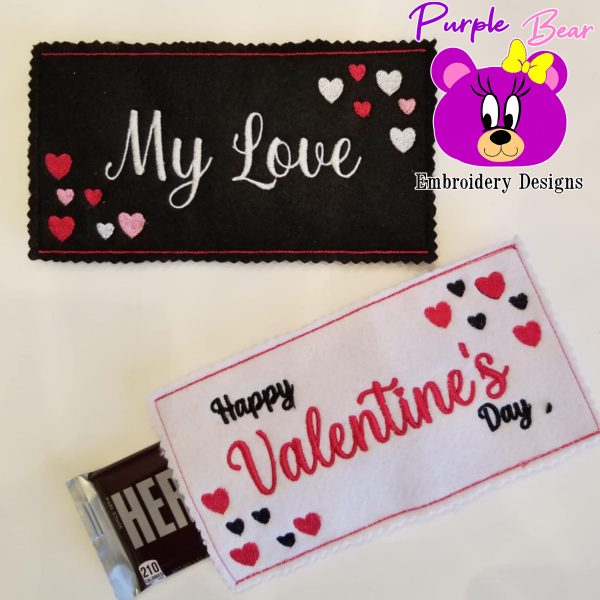 Valentine's Candy/Chocolate Sleeves 2 designs