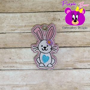 Cute bunny with heart, Eyelet and Snaptab