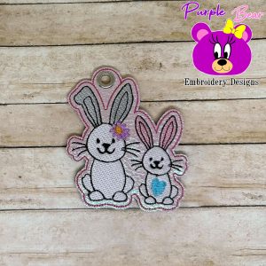 Cute simple Bunnies, Eyelet and Snaptab