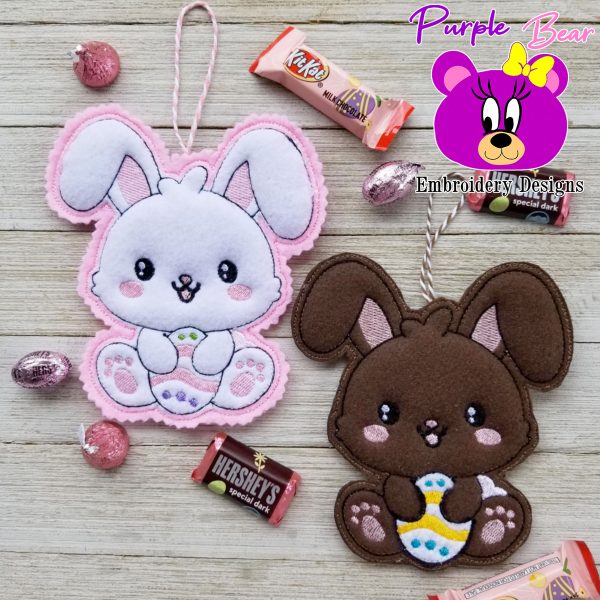 Cute Bunny holding an egg 4 sizes