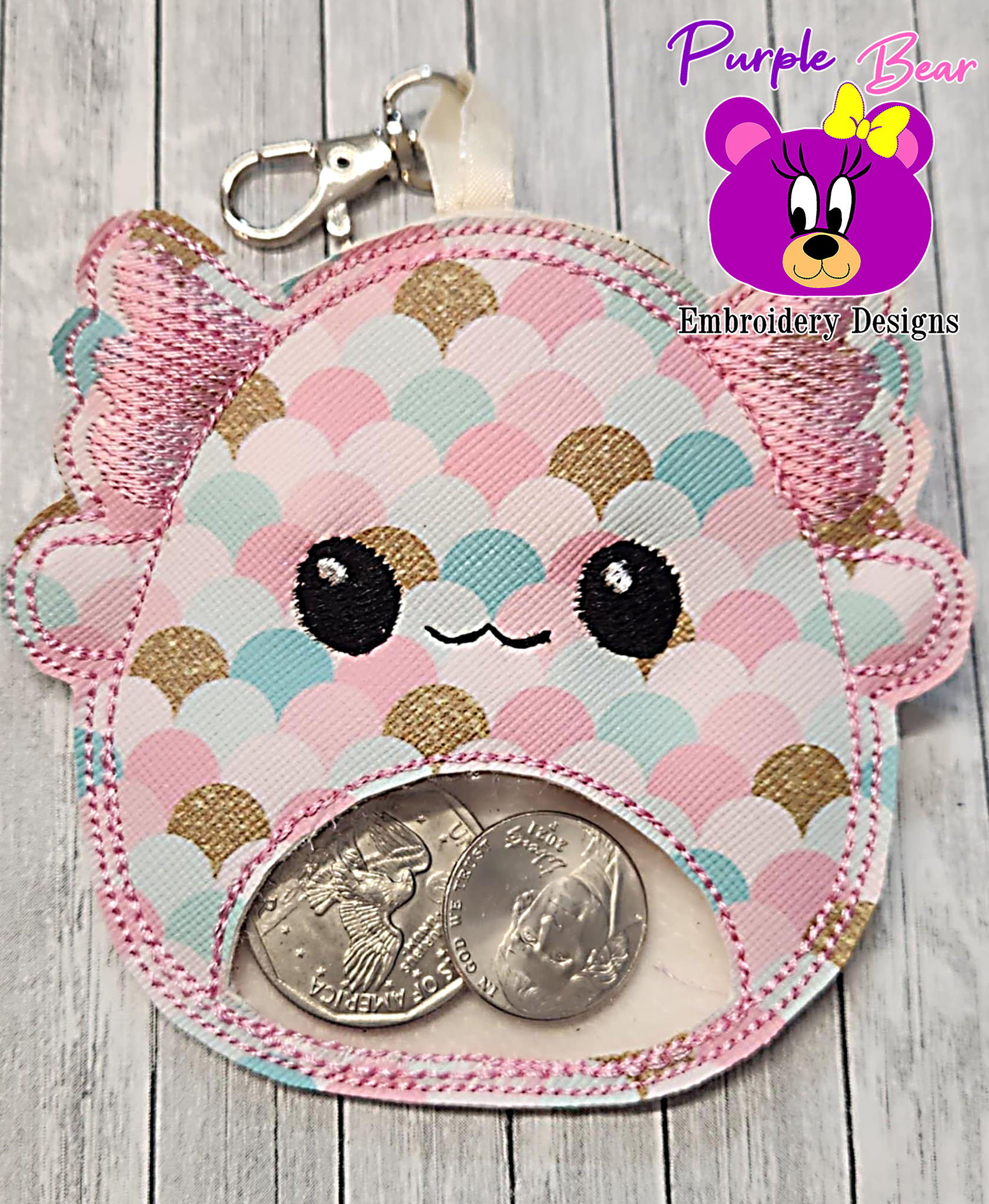 Axolotl Treat Holder 4 sizes & Snap tab