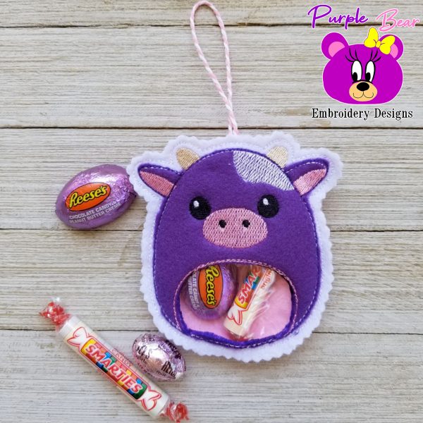 Squish Cow Treat Holder 4 sizes & Snap tab