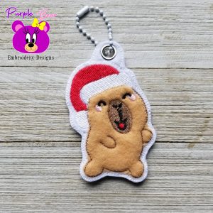 Capybara Christmas Eyelet & Snap tab