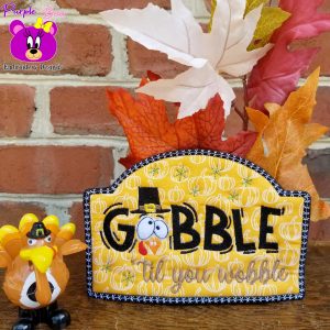Gobble 'til you wobble hanger 4 sizes