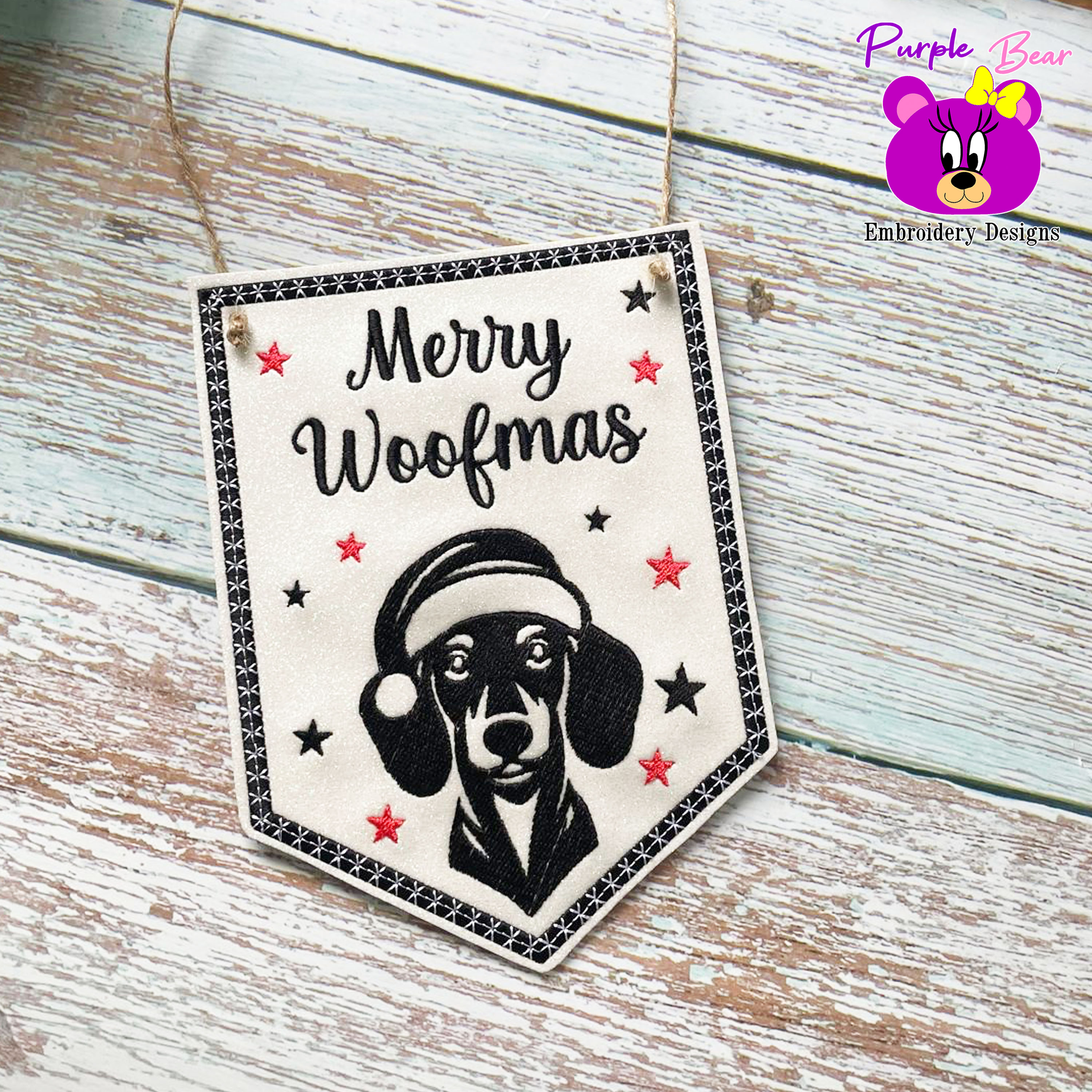 Dashund Christmas hanger 3 sizes