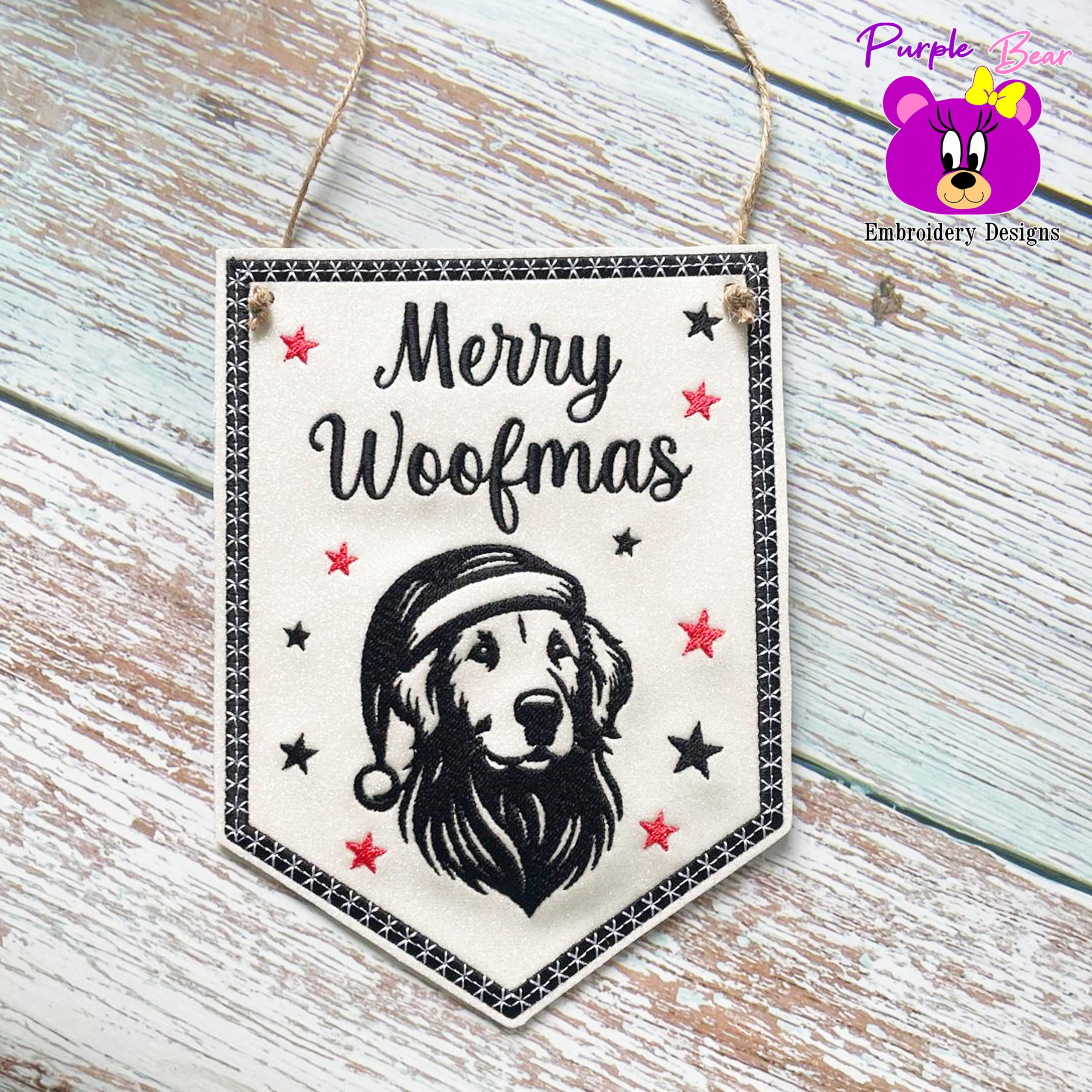 Golden Retriever Christmas hanger 3 sizes