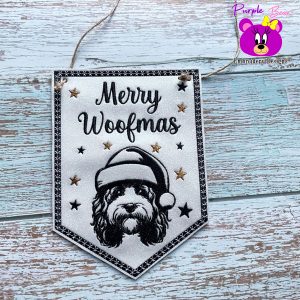 Cockerpoo Christmas hanger 3 sizes