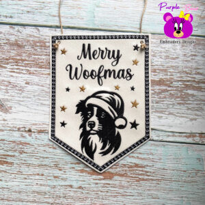 Border Collie Christmas hanger 3 sizes