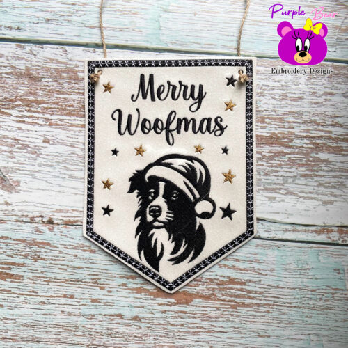 Border Collie Christmas hanger 3 sizes