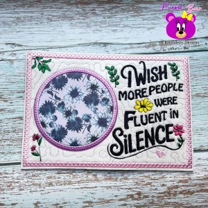 Fluent In Silence, Mug Rug