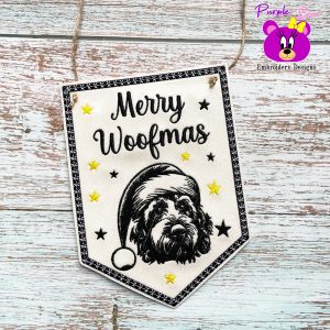 Labradoodle Christmas hanger 3 sizes