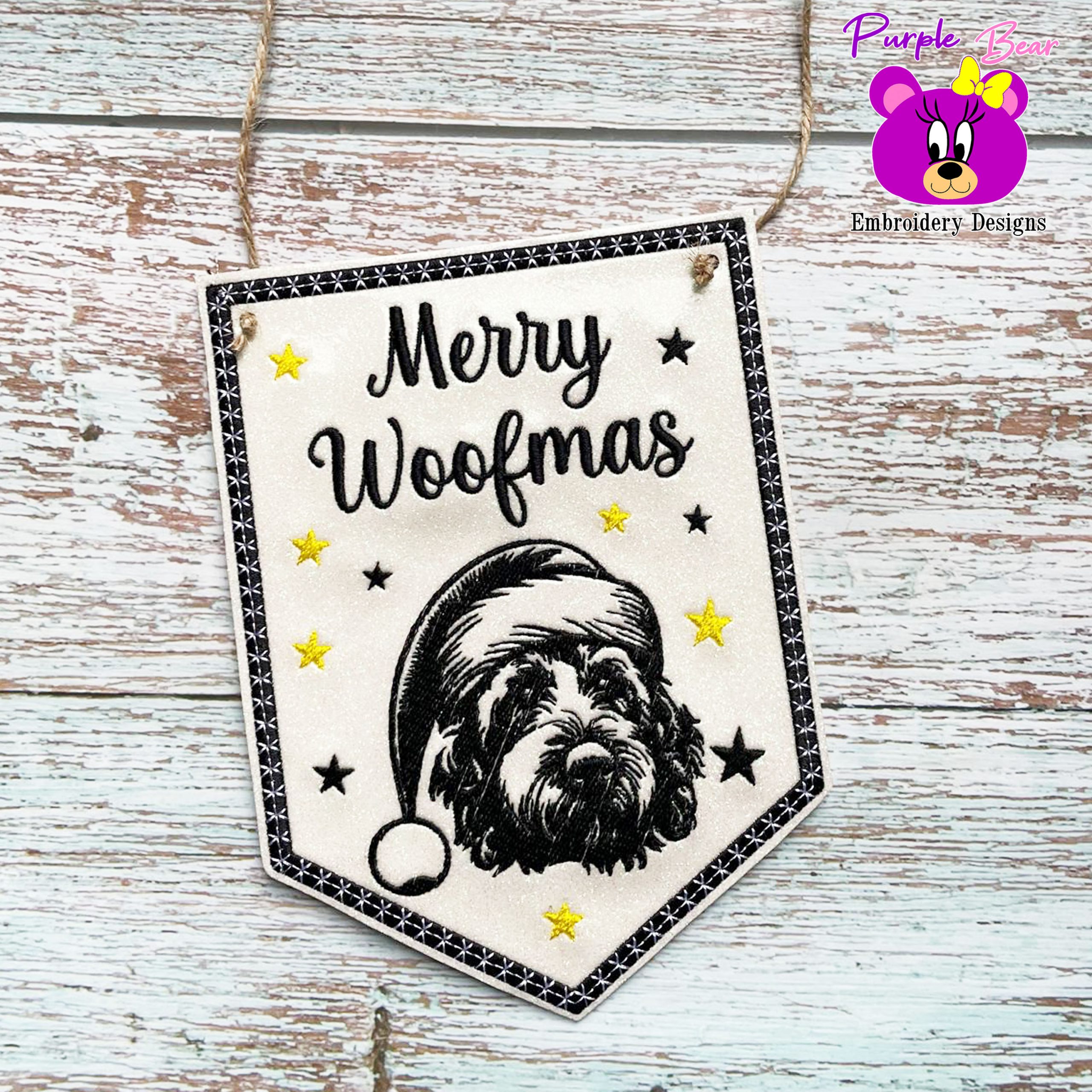Labradoodle Christmas hanger 3 sizes