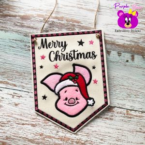 Christmas Pig, hanger 3 sizes