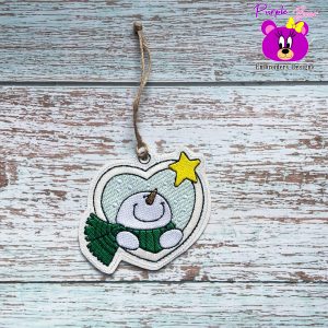 Snowman Heart Ornament