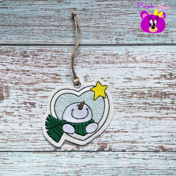 Snowman Heart Ornament