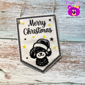 Bichon Frise, style 2, Christmas hanger 3 sizes
