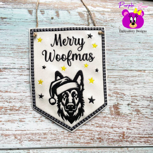 German Shepherd Christmas hanger 3 sizes