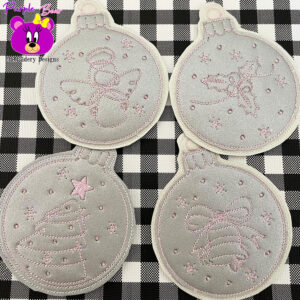 4 Line drawing ornaments