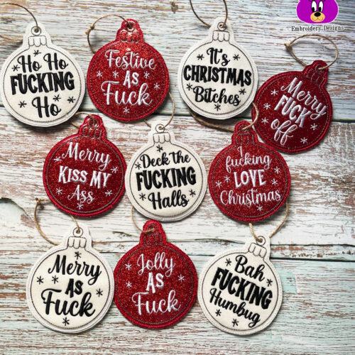 Adult Christmas Ornaments 10 Designs