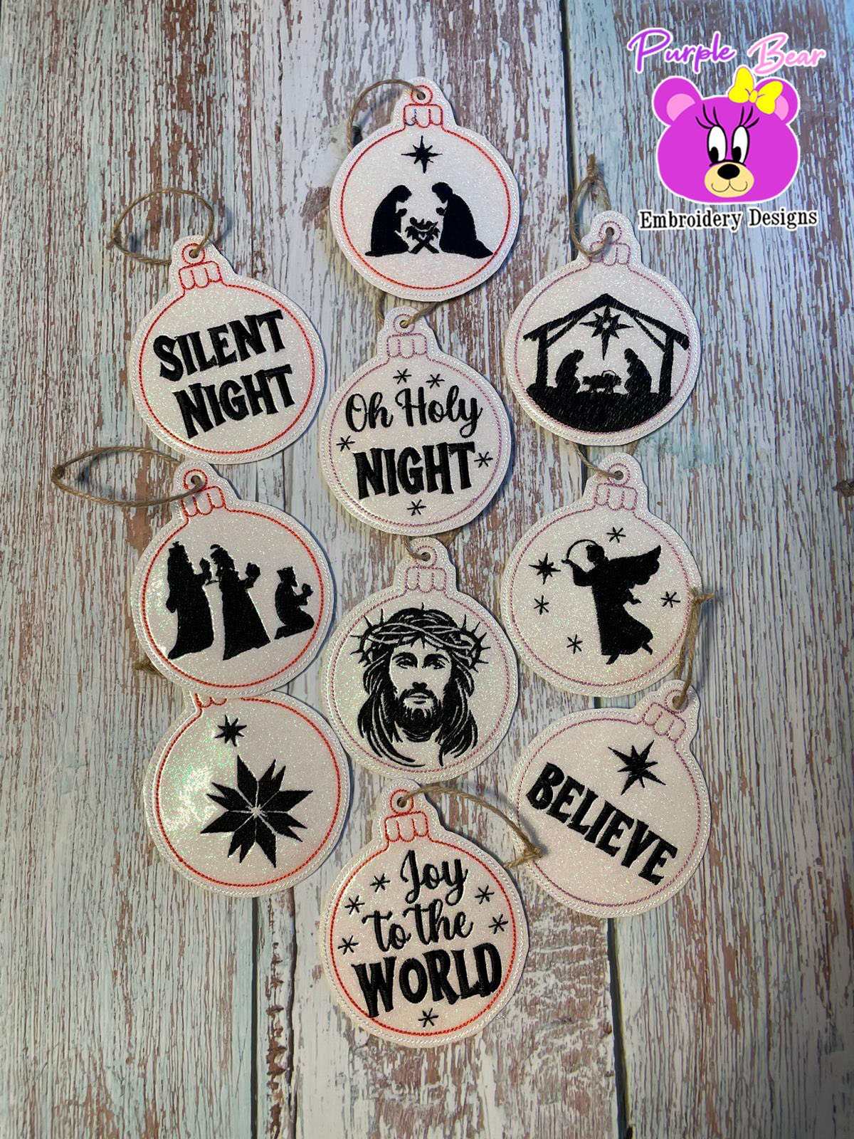 Christian Christmas Ornaments 10 Designs set 2