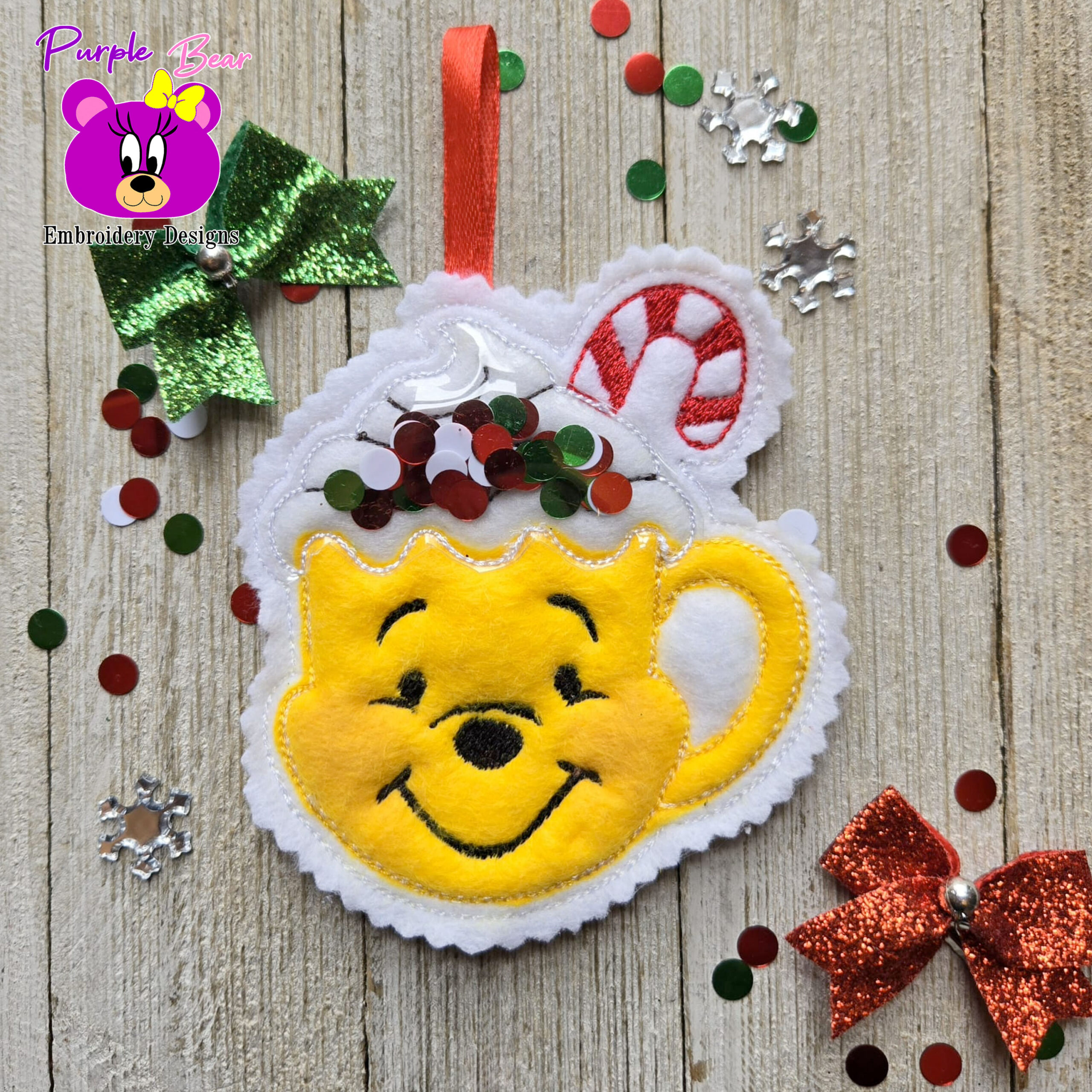 Honey Bear Cup Shaker Ornament