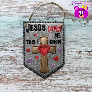 Jesus Loves Me, hanger 3 sizes