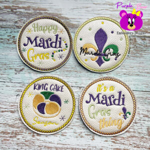 Mardi Gras Coaster Set
