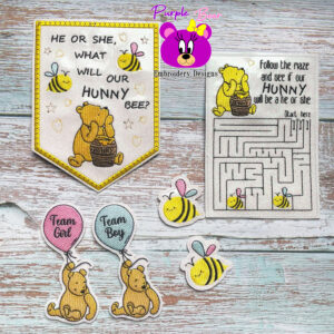 Baby Reveal Bee Set 4 designs
