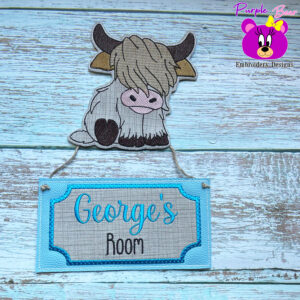 highland Cow Door Sign, 4 Sizes