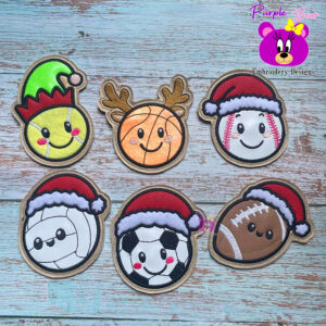 Christmas Sports Ball Set 6 Designs