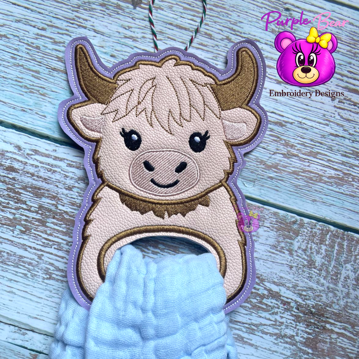 Highland Cow Tea Towel Holder - 4 Sizes