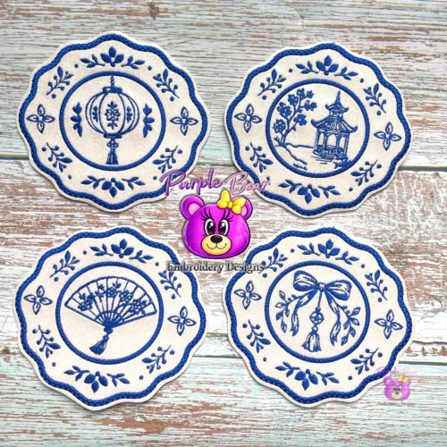 Chinoiserie Style Plates 4 designs, 3 sizes